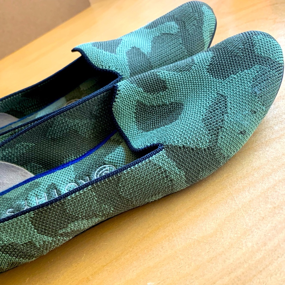 Rothy’s Green Camo Loafers Size 9.5